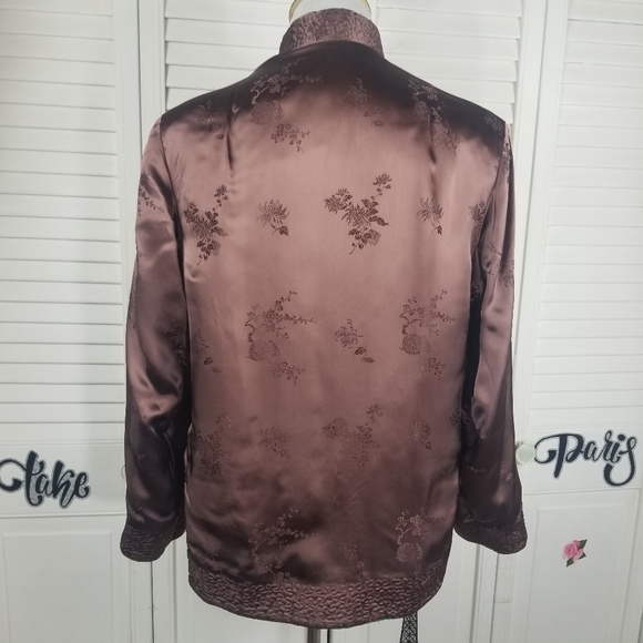 Vintage 2 sided Peony Brand jacket chinesse asian kimono shangai cheongsam - Picture 4 of 7